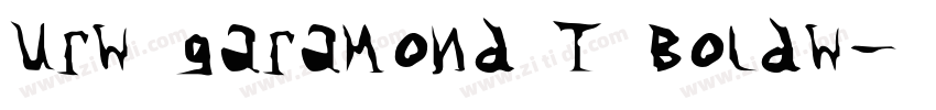URW Garamond T BoldW字体转换